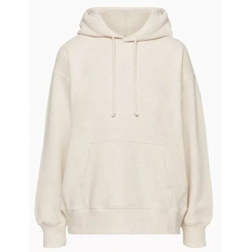 Women Aerie Terry Fleece Boyfriend Hoodie Oversized in Beige Size Large